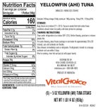Wild Yellowfin (Ahi) Tuna Steaks - skinless, boneless, 5 oz portions (6)